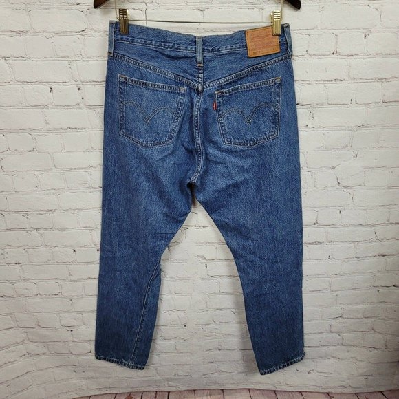 SALE 5/$25 Levi's Womens 501 High Rise Button Fly Skinny Jeans Medium Wash Blue - Picture 5 of 12